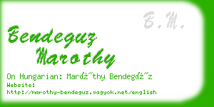 bendeguz marothy business card